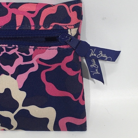 Vera Bradley Make up Case Navy Magenta - Picture 3 of 6